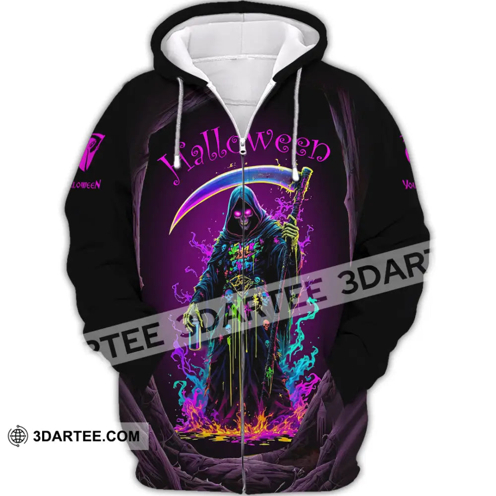 Unisex Shirt - Custom Halloween Design Shirt Zipper Hoodie / S T-shirt
