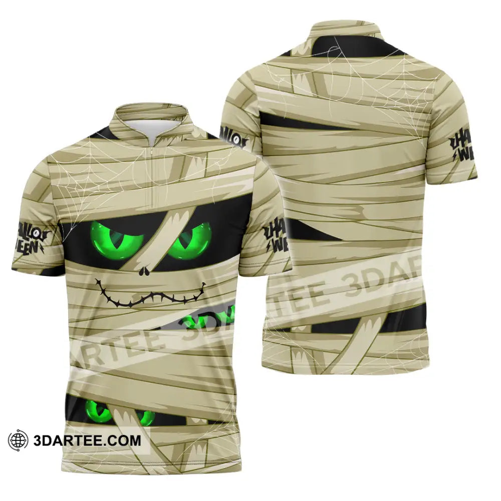 Unisex Shirt - Custom Halloween Design Shirt Zipper Polo Shirt / S T-shirt