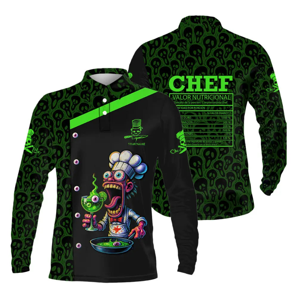 Unisex Shirt - Custom Halloween Master Chef Shirt Long Sleeve Polo / S T-shirt