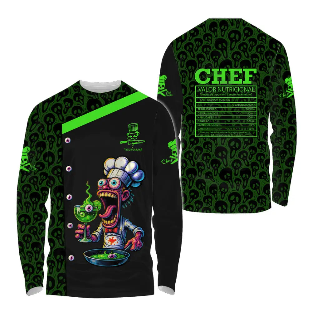 Unisex Shirt - Custom Halloween Master Chef Shirt Long Sleeve Shirt / S T-shirt