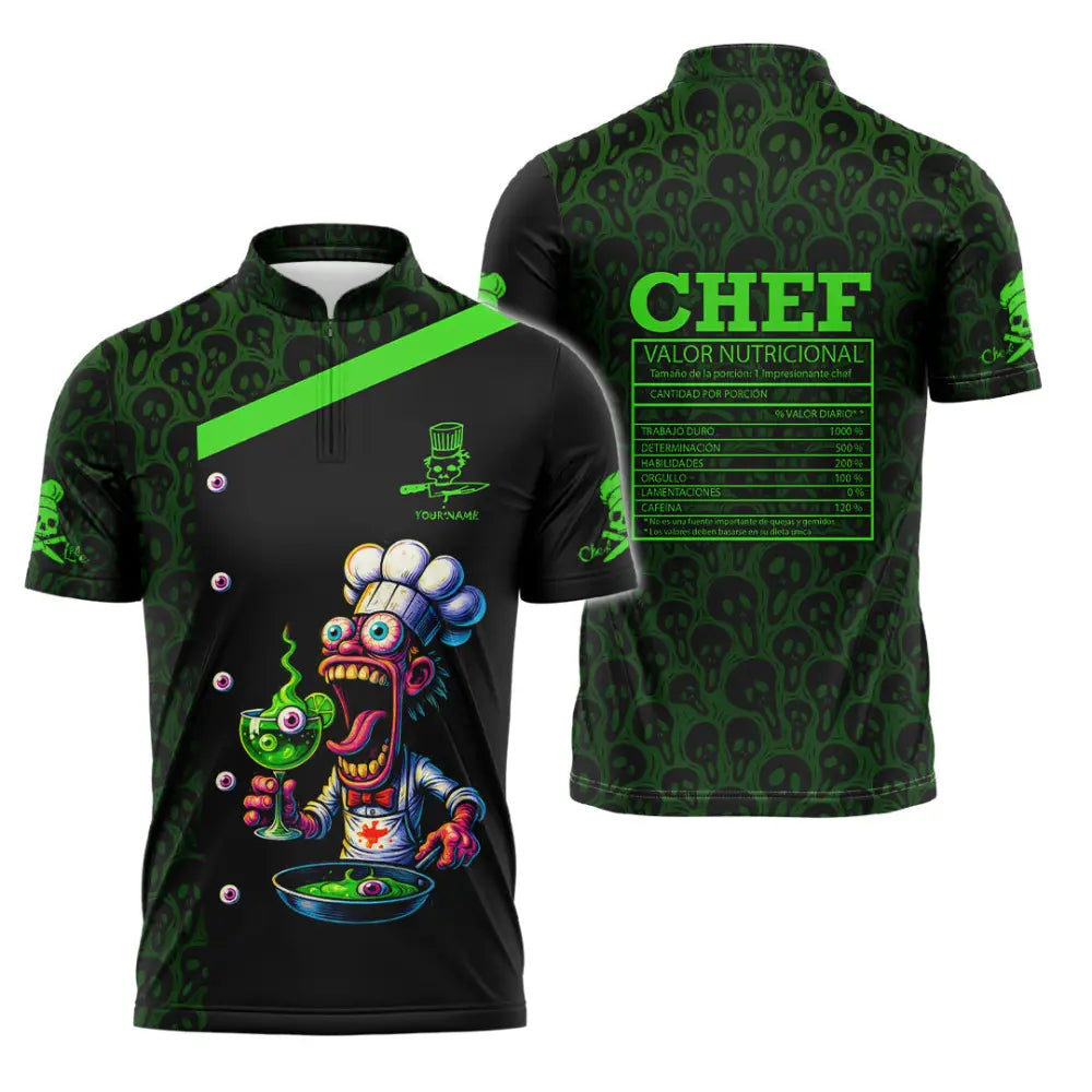 Unisex Shirt - Custom Halloween Master Chef Shirt Zipper Polo Shirt / S T-shirt