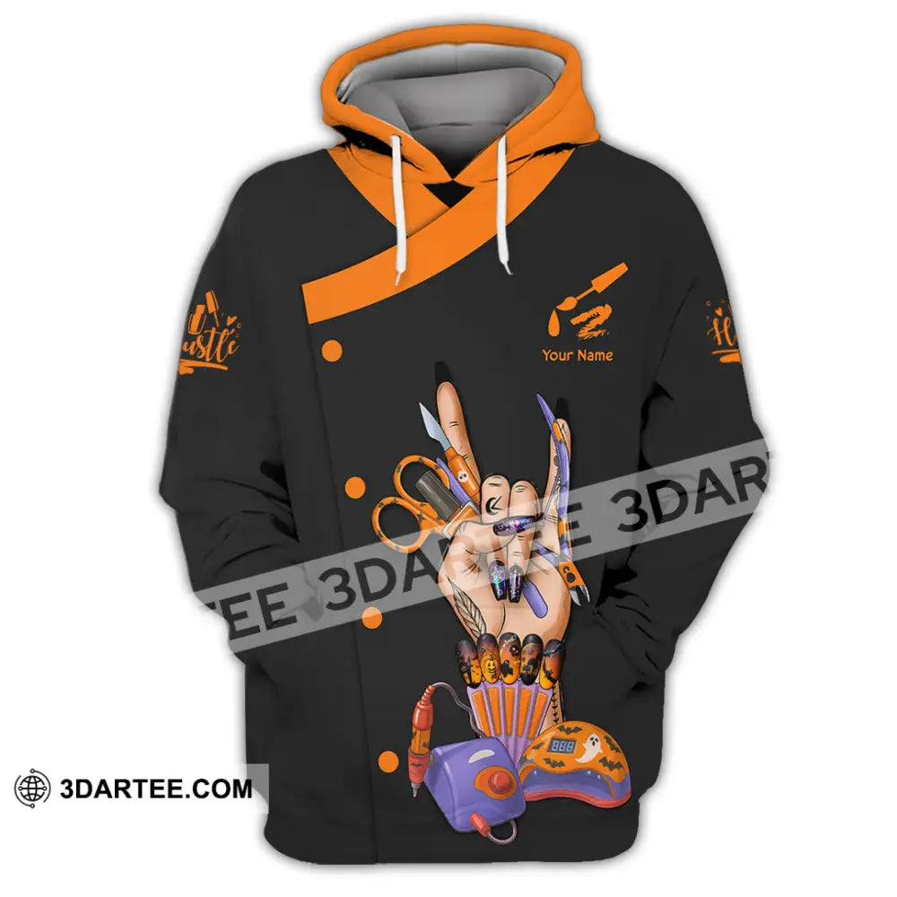 Unisex Shirt - Custom Halloween Nails Artist Shirt Hoodie / S T-shirt