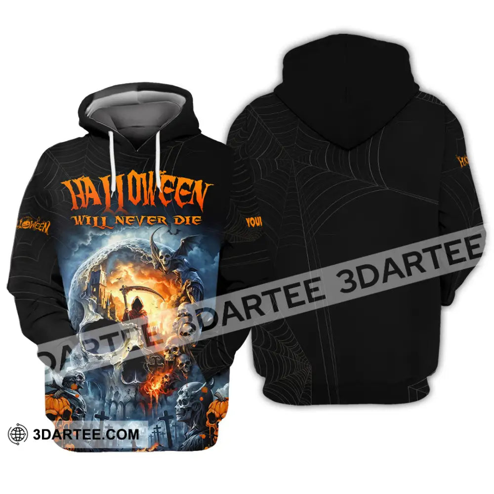 Unisex Shirt - Custom Halloween Will Never Die Shirt Hoodie / S T-shirt