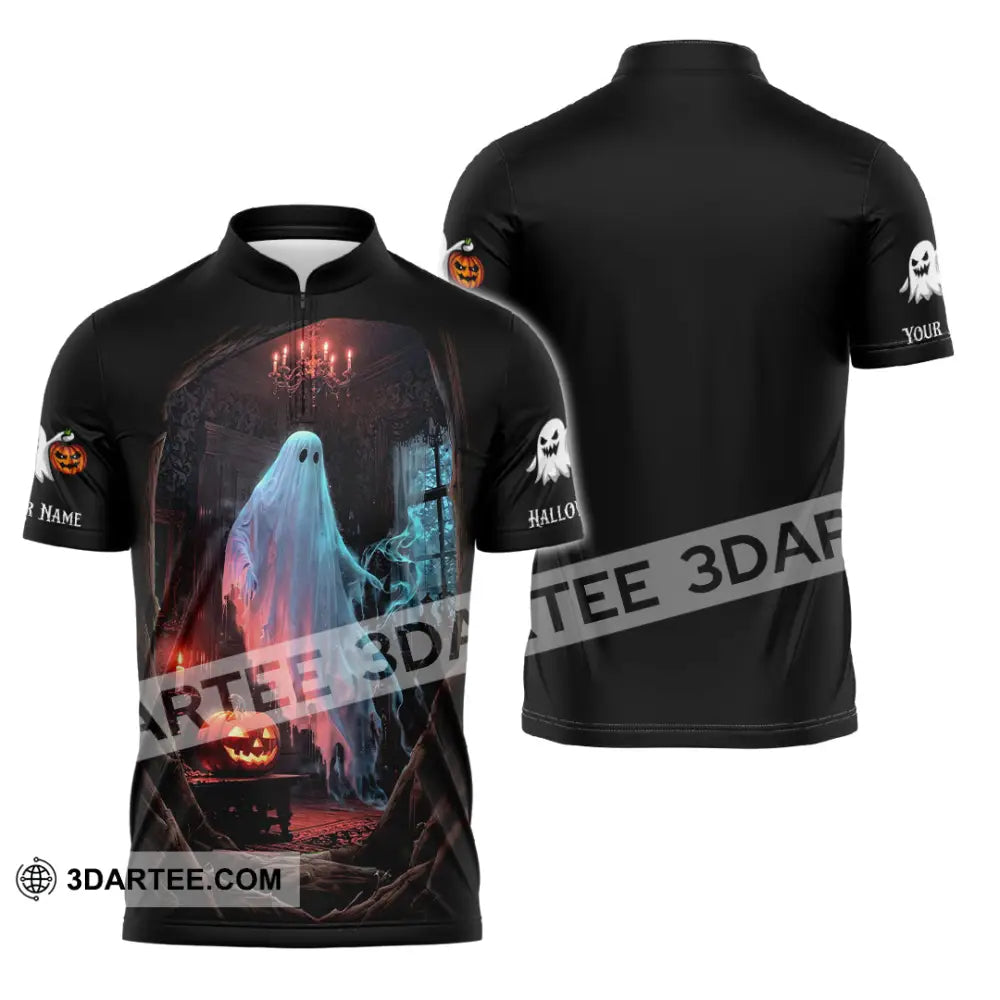 Unisex Shirt - Custom Halloween Shirt Zipper Polo Shirt / S T-shirt