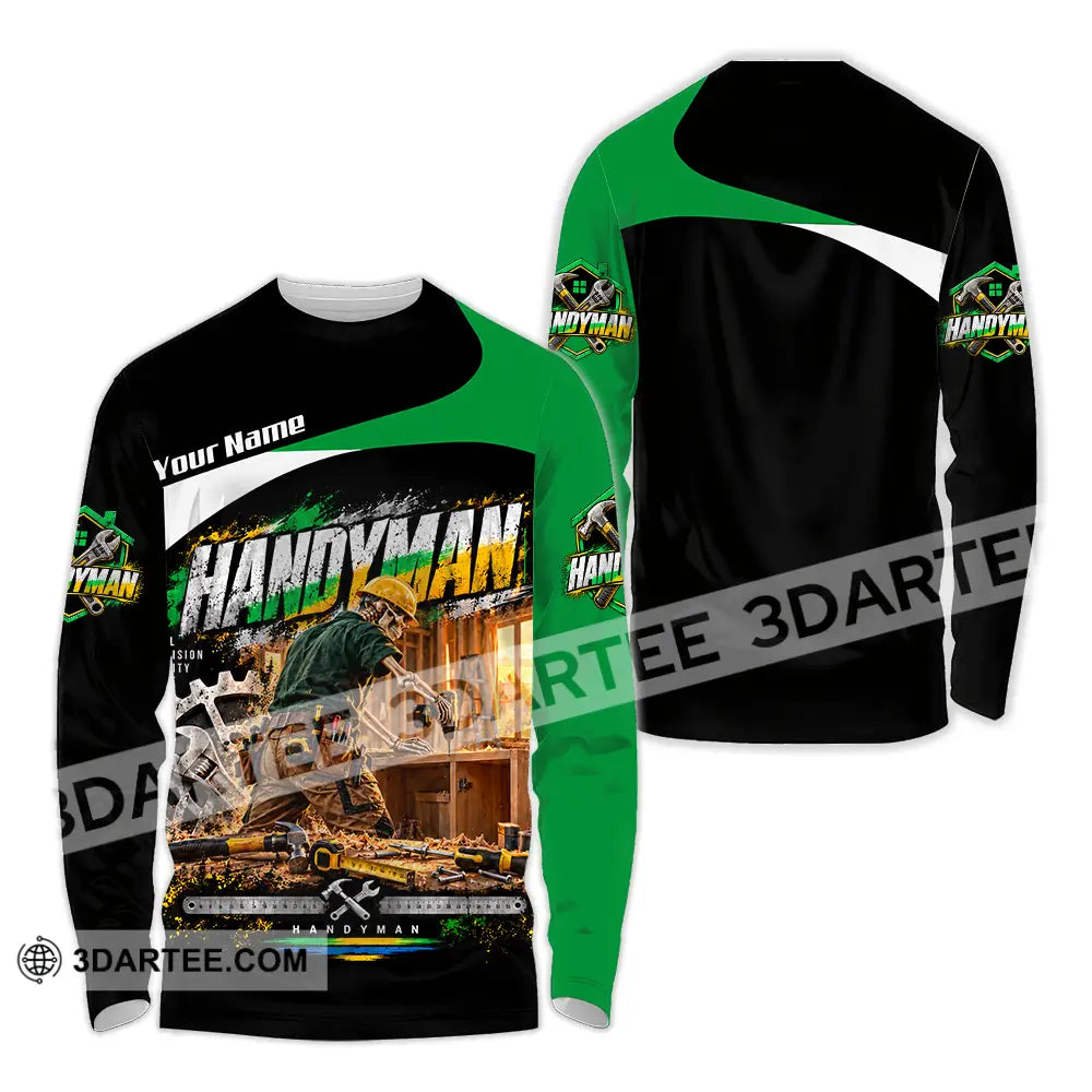 Unisex Shirt - Custom Handyman Shirt - Long Sleeve Shirt / S - T-shirt