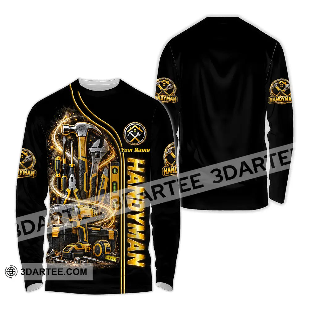 Unisex Shirt - Custom Handyman Shirt - Long Sleeve Shirt / S - T-shirt