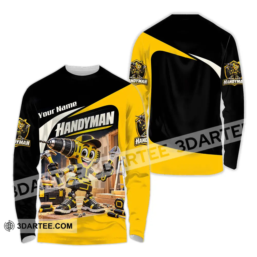 Unisex Shirt - Custom Handyman Shirt - Long Sleeve Shirt / S - T-shirt