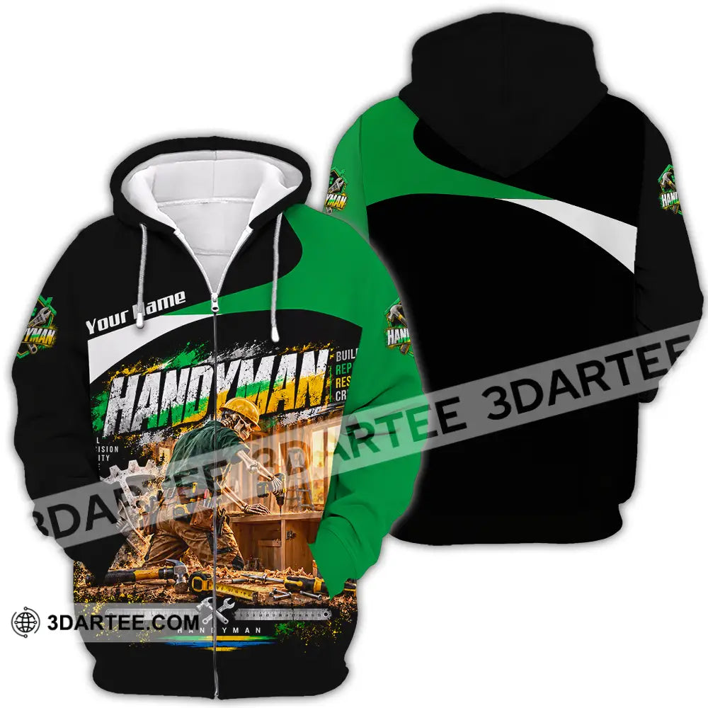 Unisex Shirt - Custom Handyman Shirt - Zipper Hoodie / S - T-shirt