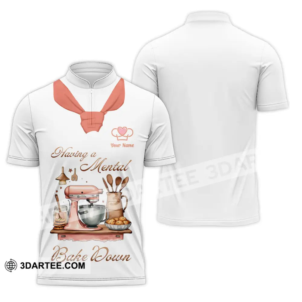 Unisex Shirt - Custom Having A Metal Baker Shirt Zipper Polo Shirt / S T-shirt