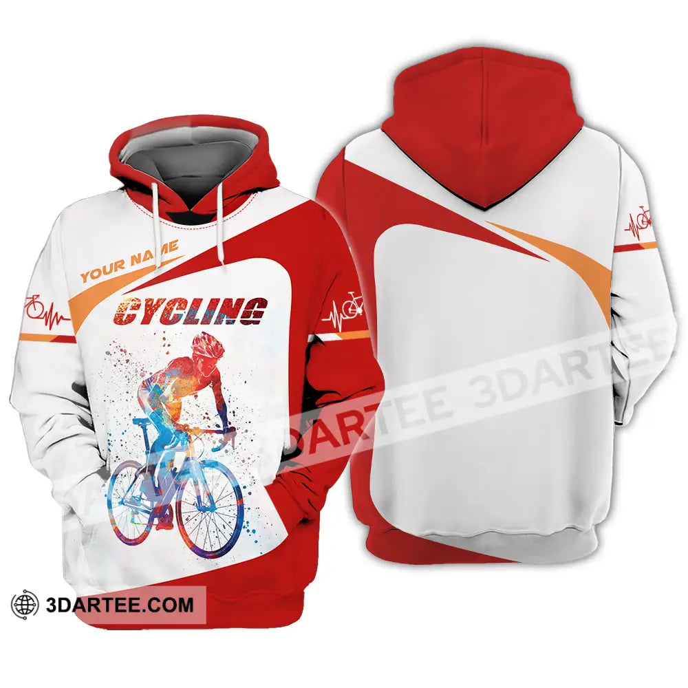 Unisex Shirt - Custom Heartbeat Cycling Lover Shirt Hoodie / S T-shirt