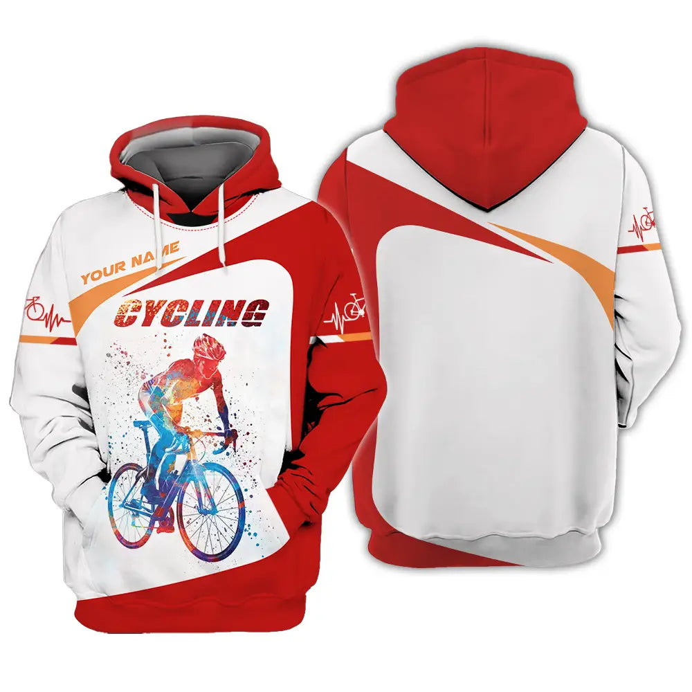 Unisex Shirt - Custom Heartbeat Cycling Lover Shirt Hoodie / S T-shirt