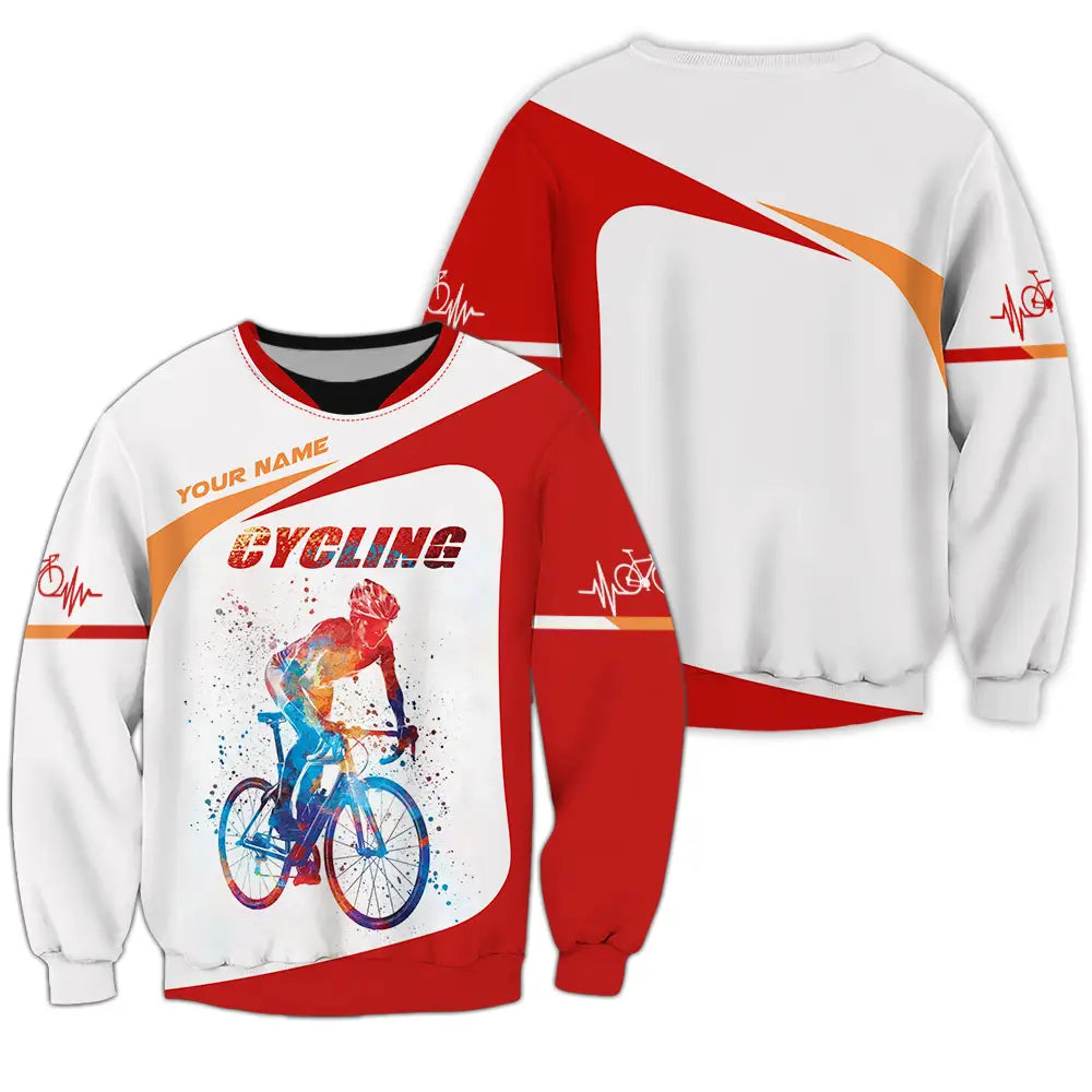 Unisex Shirt - Custom Heartbeat Cycling Lover Shirt Long Sleeve / S T-shirt