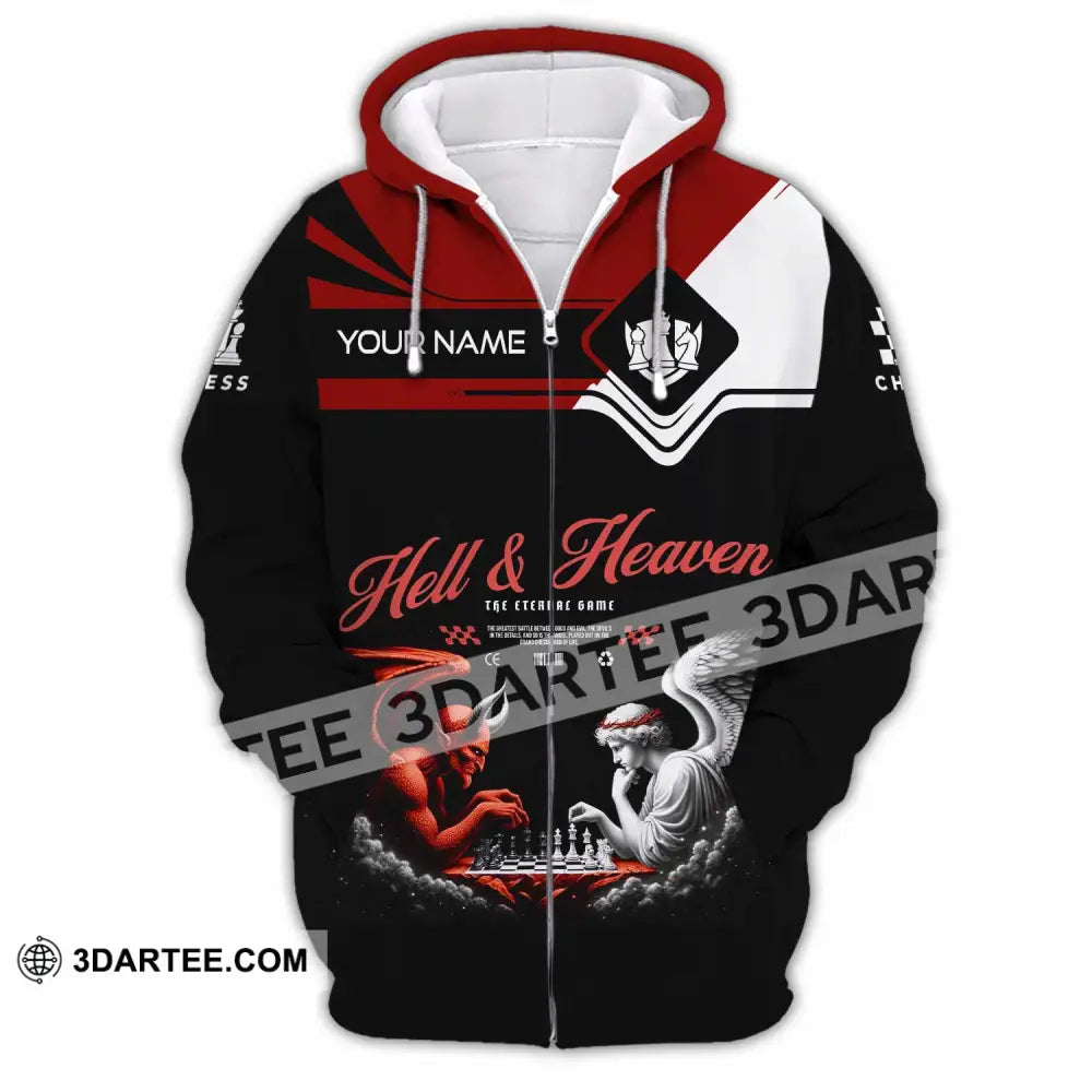 Unisex Shirt Custom Hell And Heaven Shirt Zipper Hoodie / S T shirt