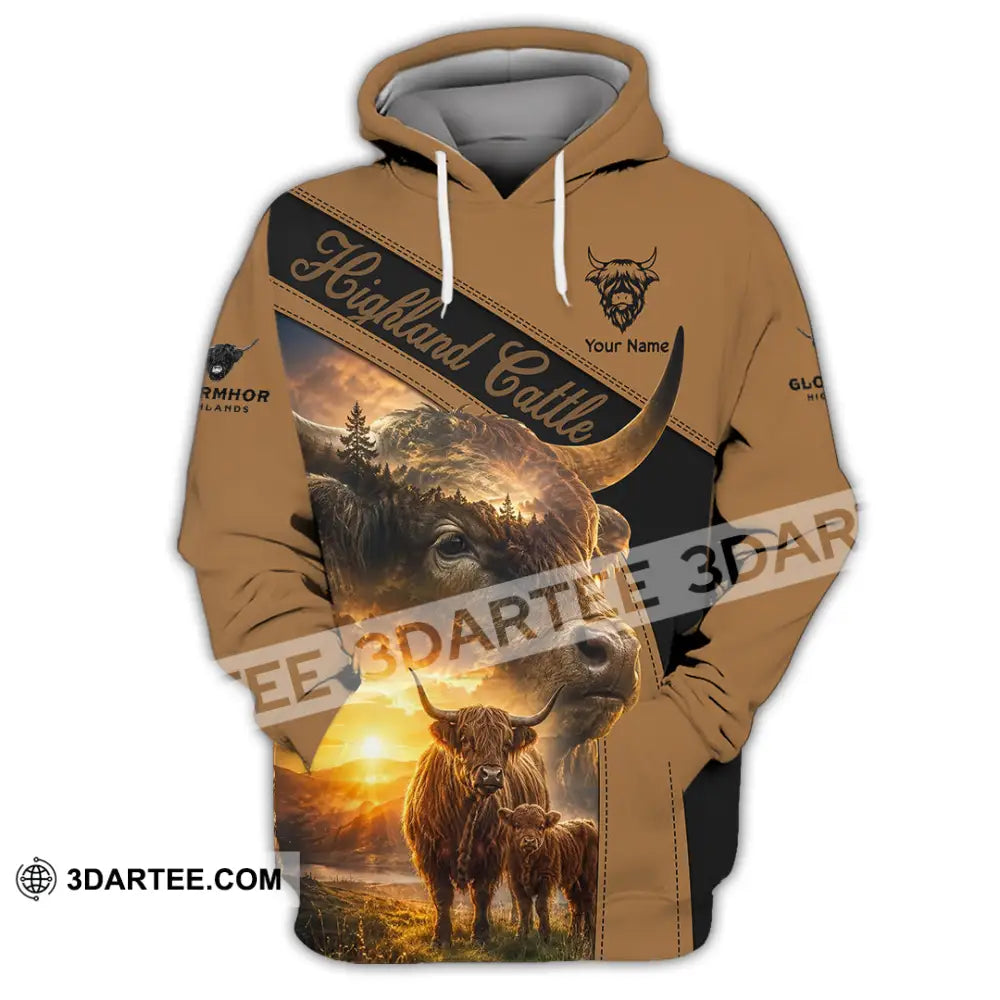 Unisex Shirt - Custom Highland Cattle Shirt - Hoodie / S - T-shirt
