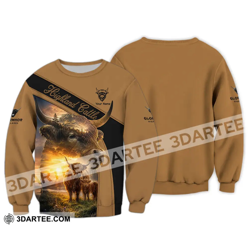 Unisex Shirt - Custom Highland Cattle Shirt - Long Sleeve / S - T-shirt
