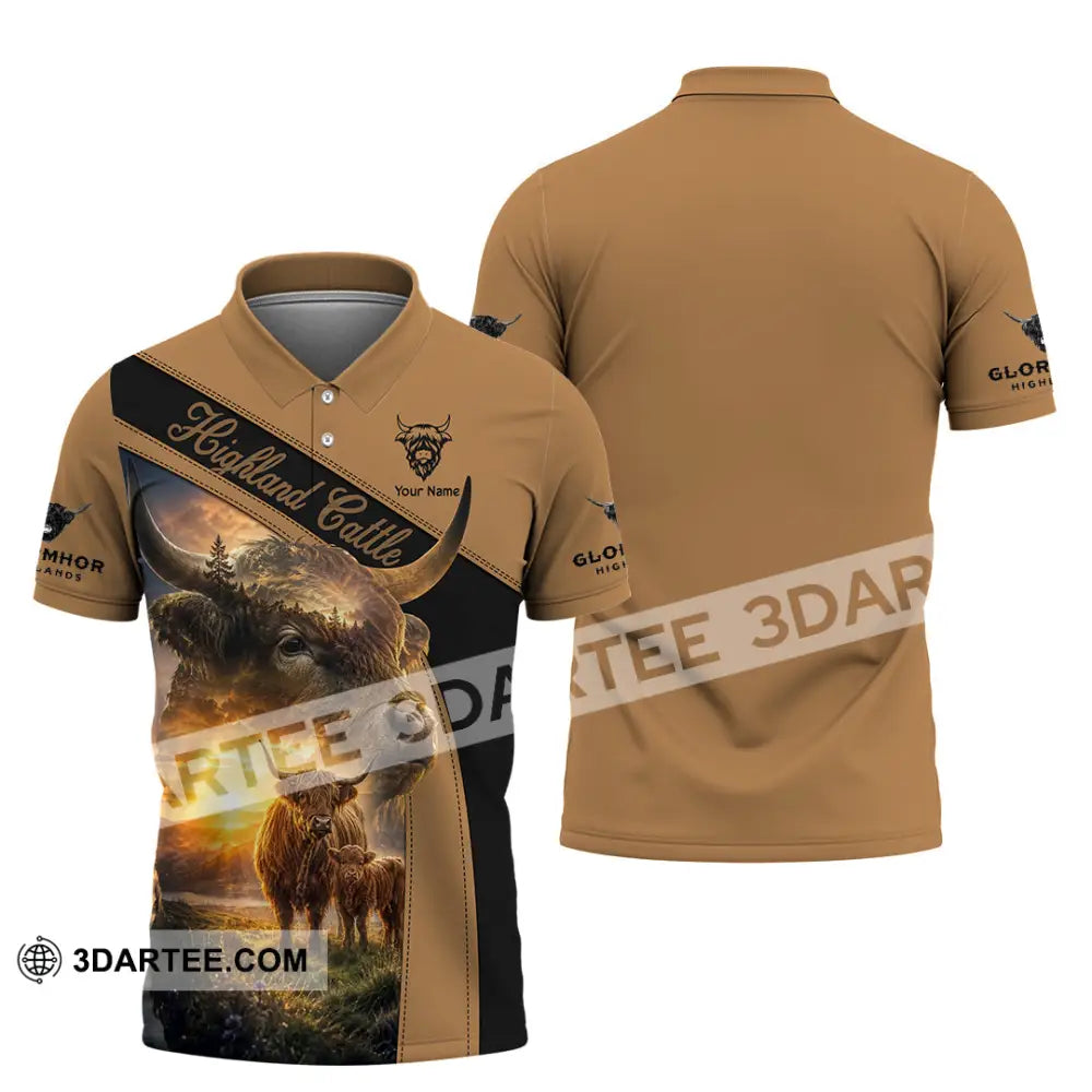 Unisex Shirt - Custom Highland Cattle Shirt - Polo Shirt / S - T-shirt