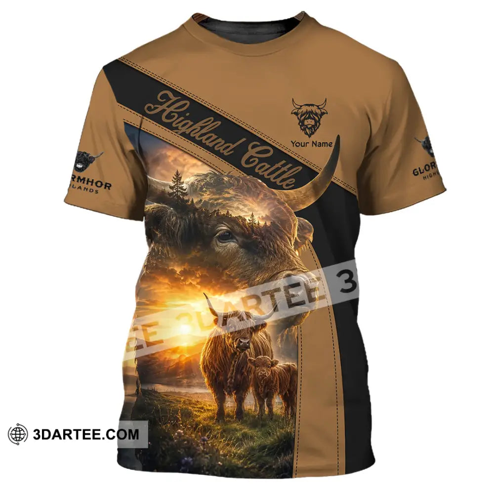 Unisex Shirt - Custom Highland Cattle Shirt - T-Shirt / S - T-shirt
