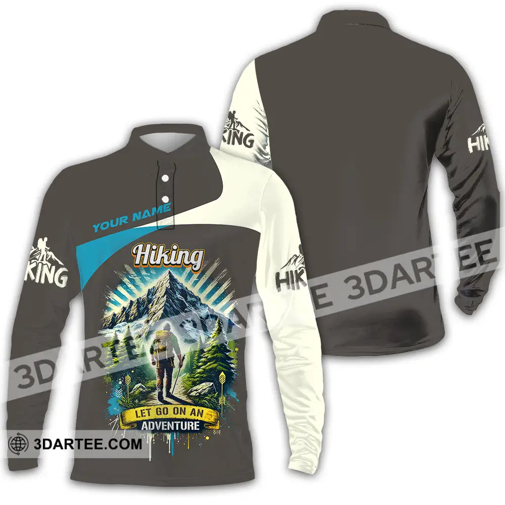 Unisex Shirt - Custom Hiking 3D Shirt - Long Sleeve Polo / S - T-shirt