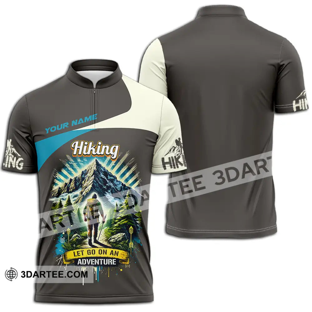 Unisex Shirt - Custom Hiking 3D Shirt - Zipper Polo Shirt / S - T-shirt