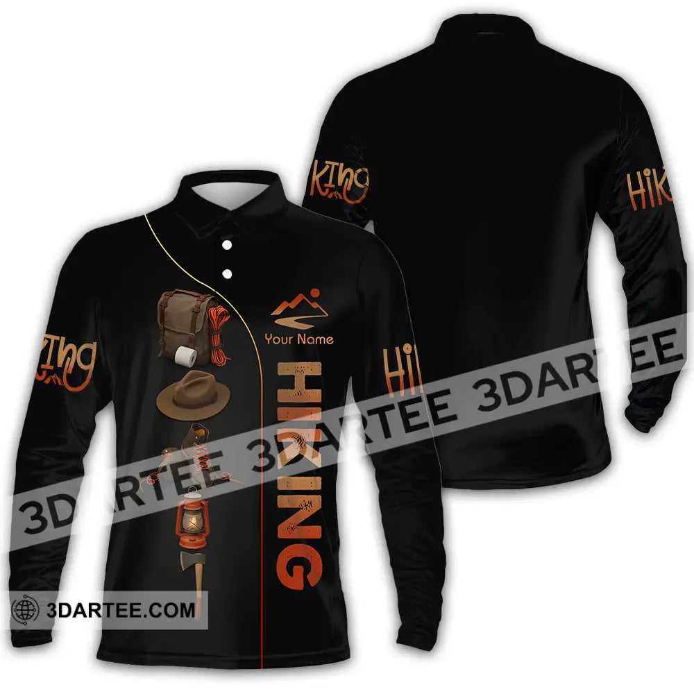 Unisex Shirt - Custom Hiking Lover Shirt Long Sleeve Polo / S T-shirt