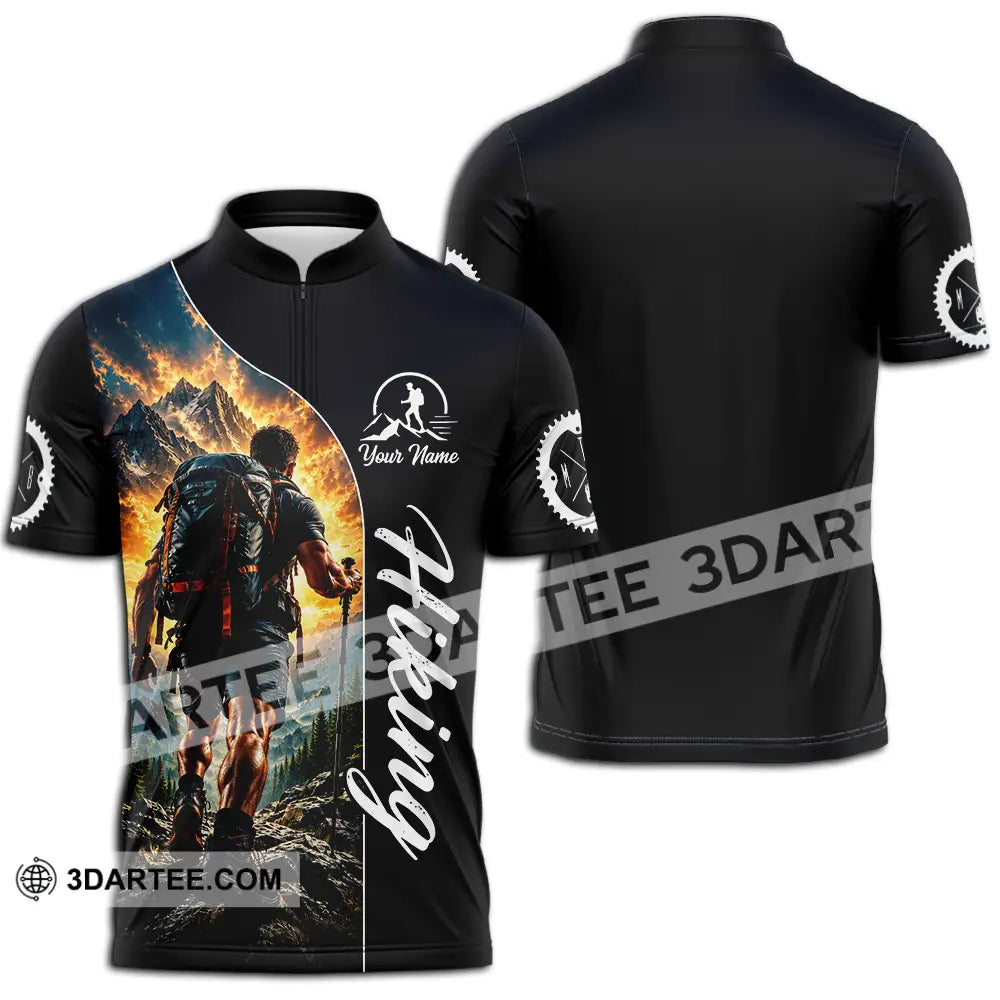 Unisex Shirt - Custom Hiking Shirt - Zipper Polo Shirt / S - T-shirt