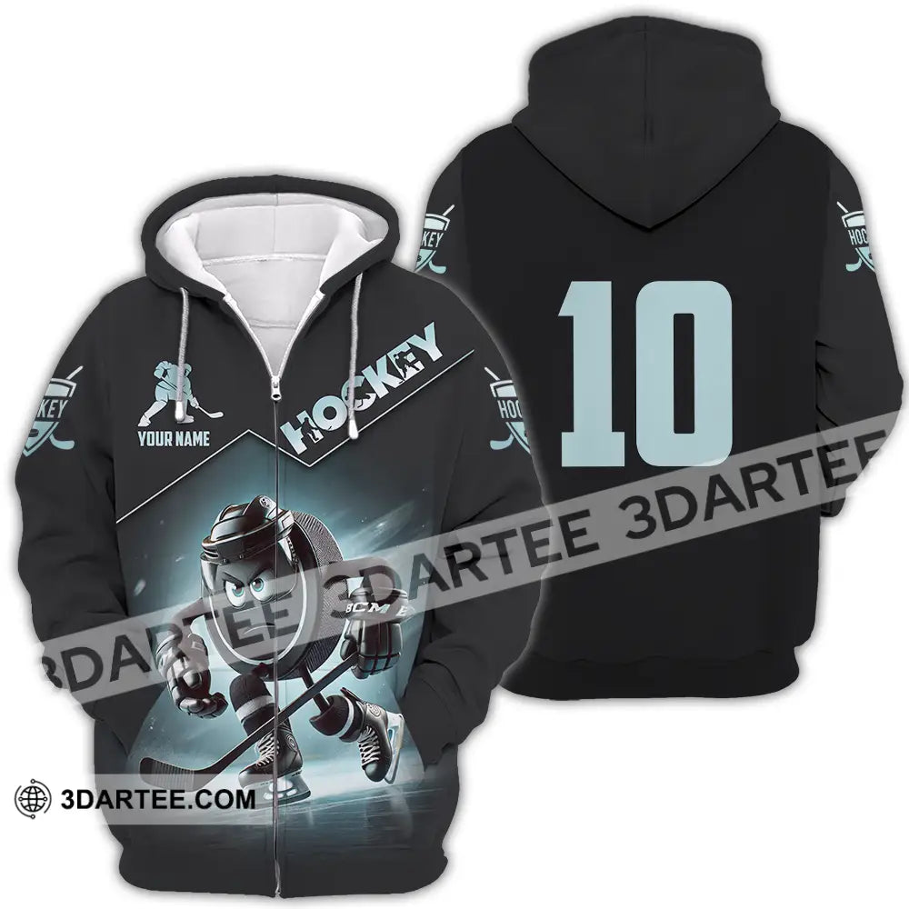 Unisex Shirt - Custom Hockey Shirt Zipper Hoodie / S T-shirt