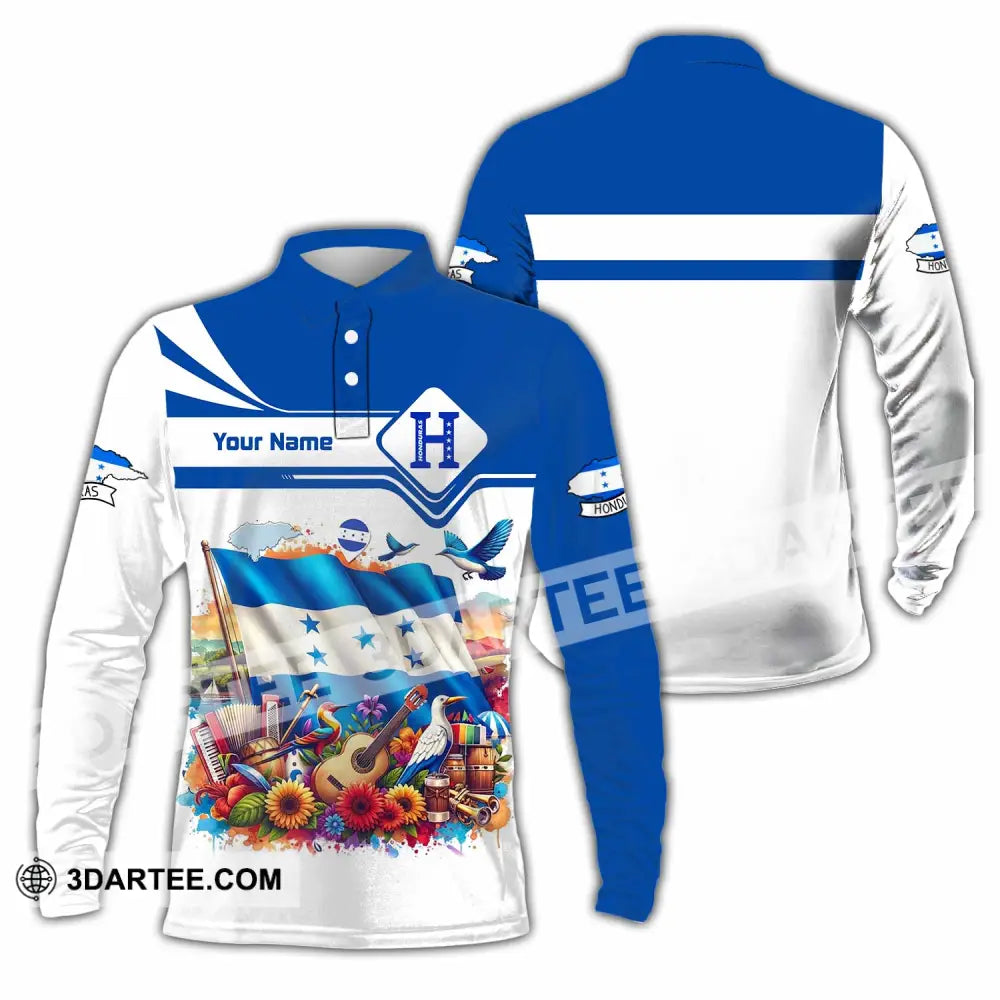 Unisex Shirt - Custom Honduras Shirt - Long Sleeve Polo / S - T-shirt