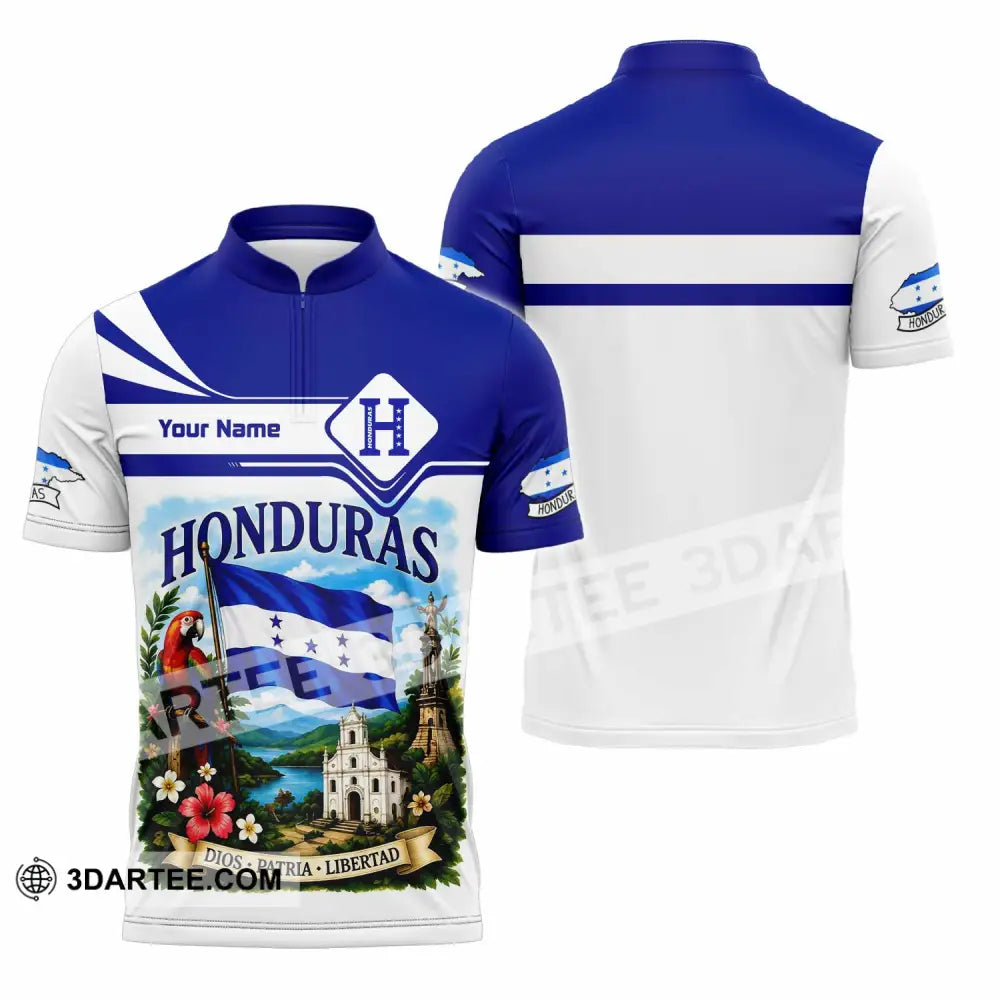 Unisex Shirt - Custom Honduras Shirt - Zipper Polo Shirt / S - T-shirt