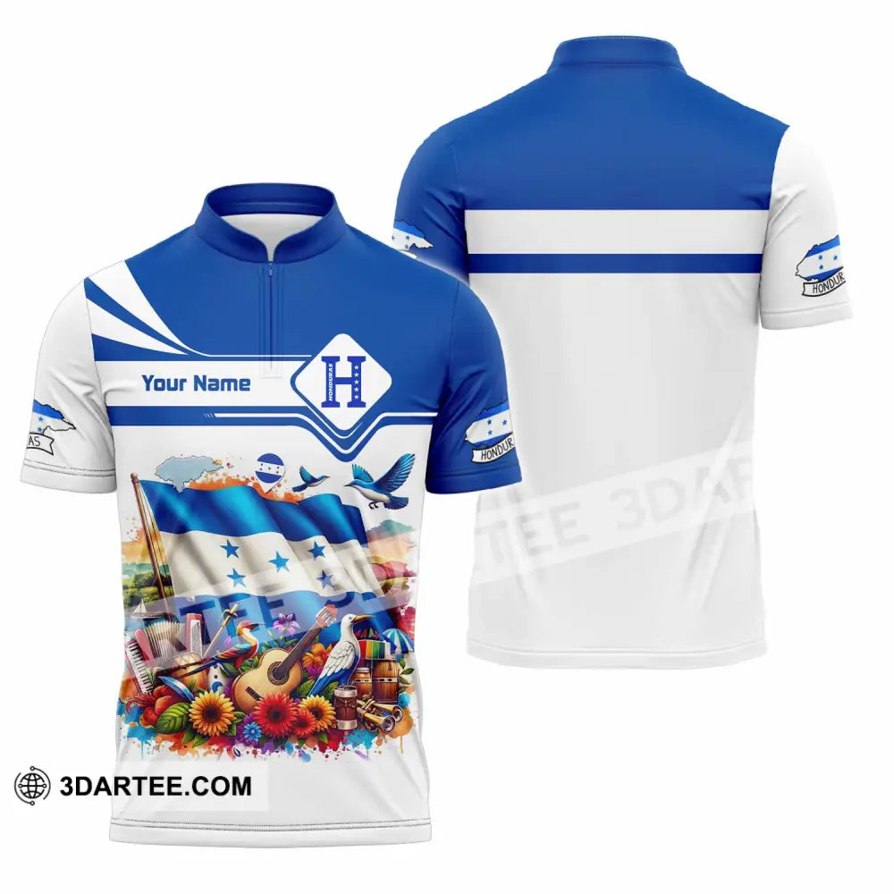 Unisex Shirt - Custom Honduras Shirt - Zipper Polo Shirt / S - T-shirt