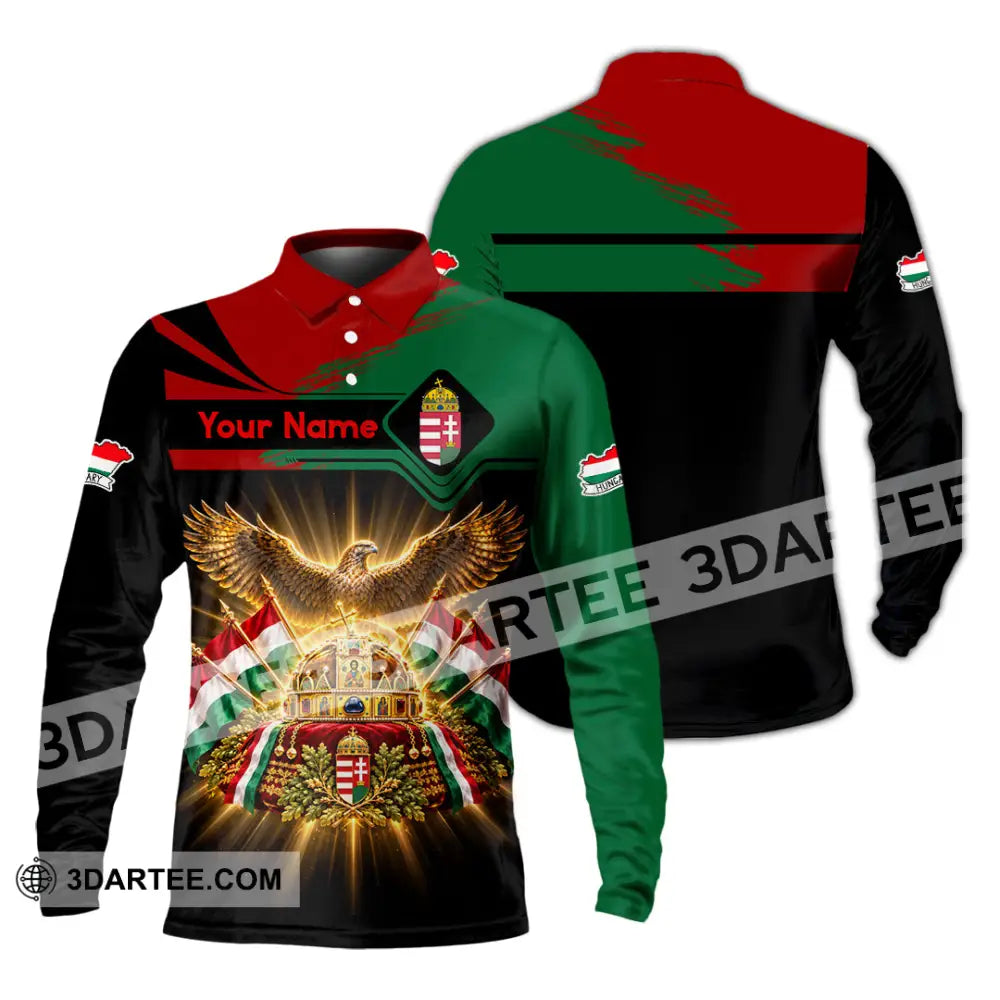 Unisex Shirt - Custom Hungary Shirt - Long Sleeve Polo / S - T-shirt