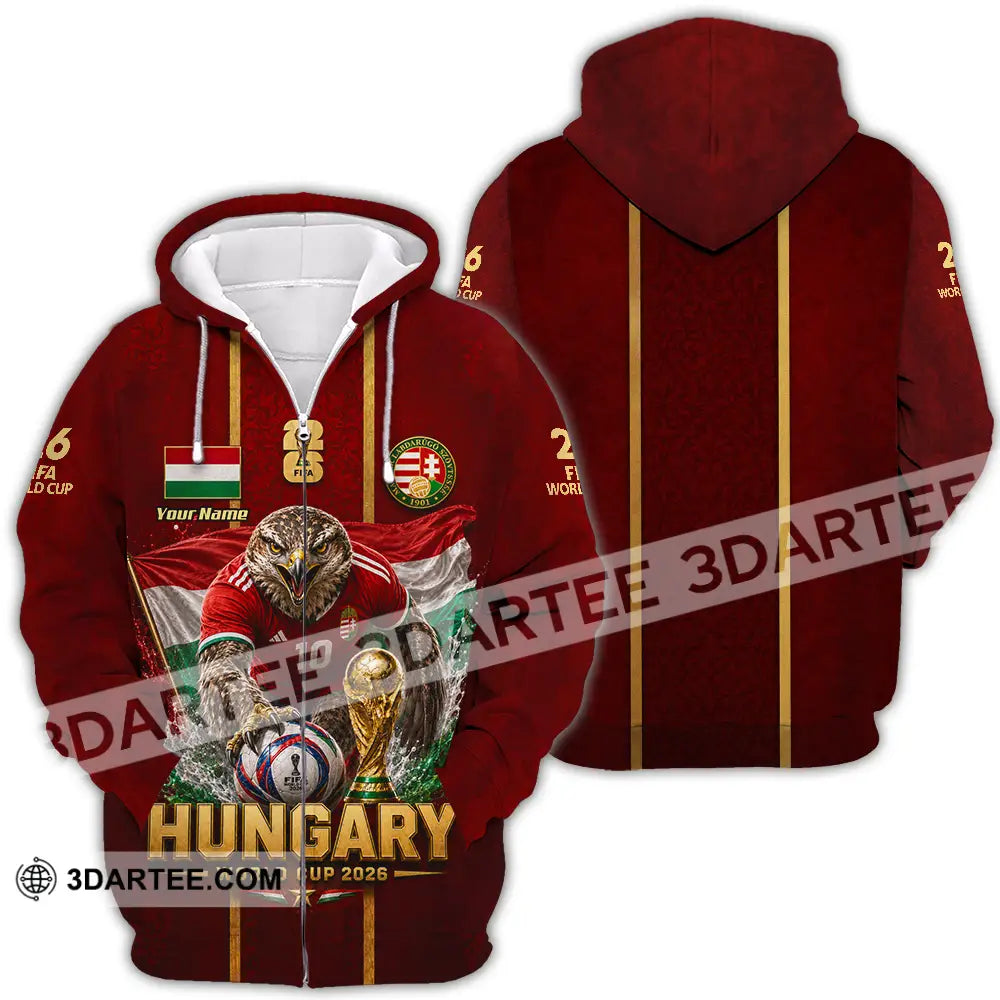 Unisex Shirt - Custom Hungary World Cup 2026 Shirt - Zipper Hoodie / S - T-shirt