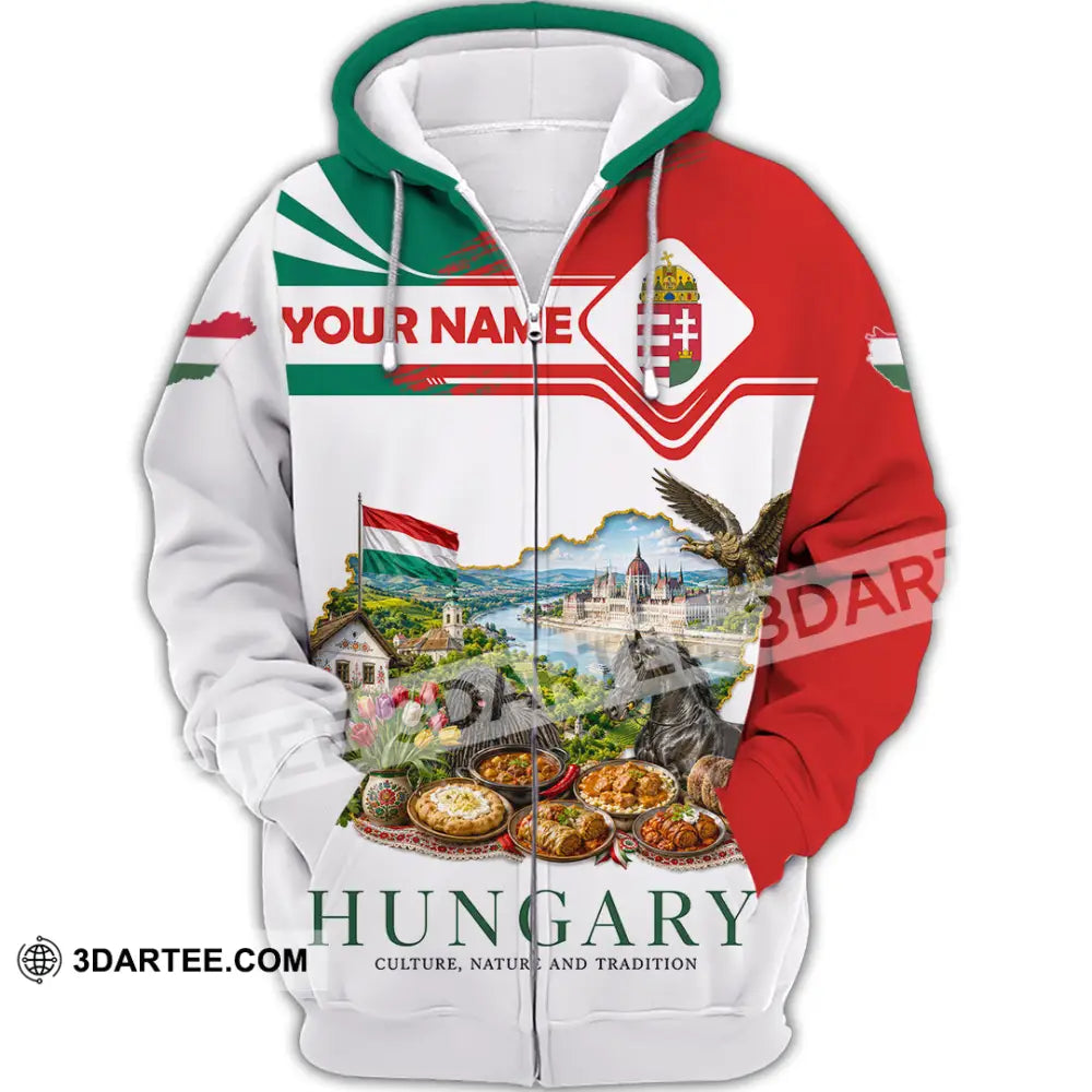 Unisex Shirt - Custom Hungary Shirt - Zipper Hoodie / S - T-shirt
