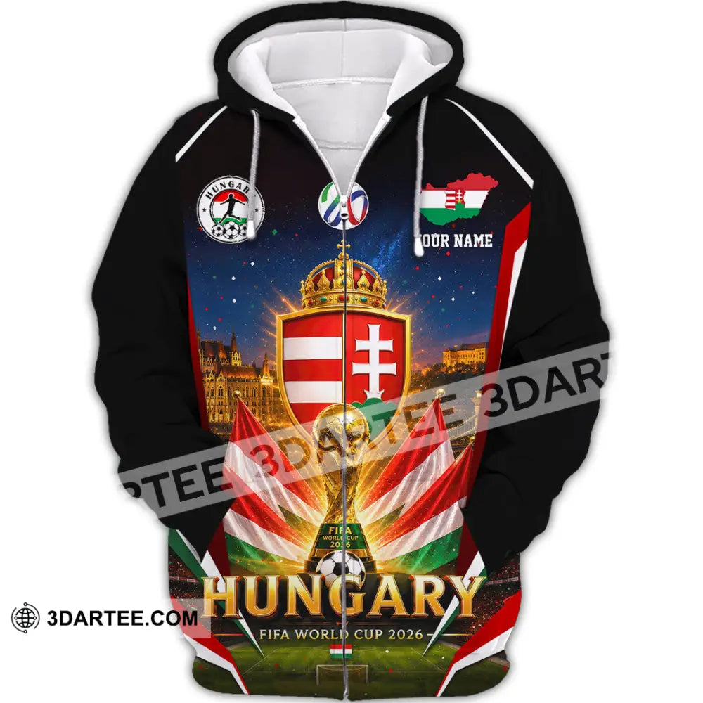 Unisex Shirt - Custom Hungary World Cup 2026 Shirt - Zipper Hoodie / S - T-shirt