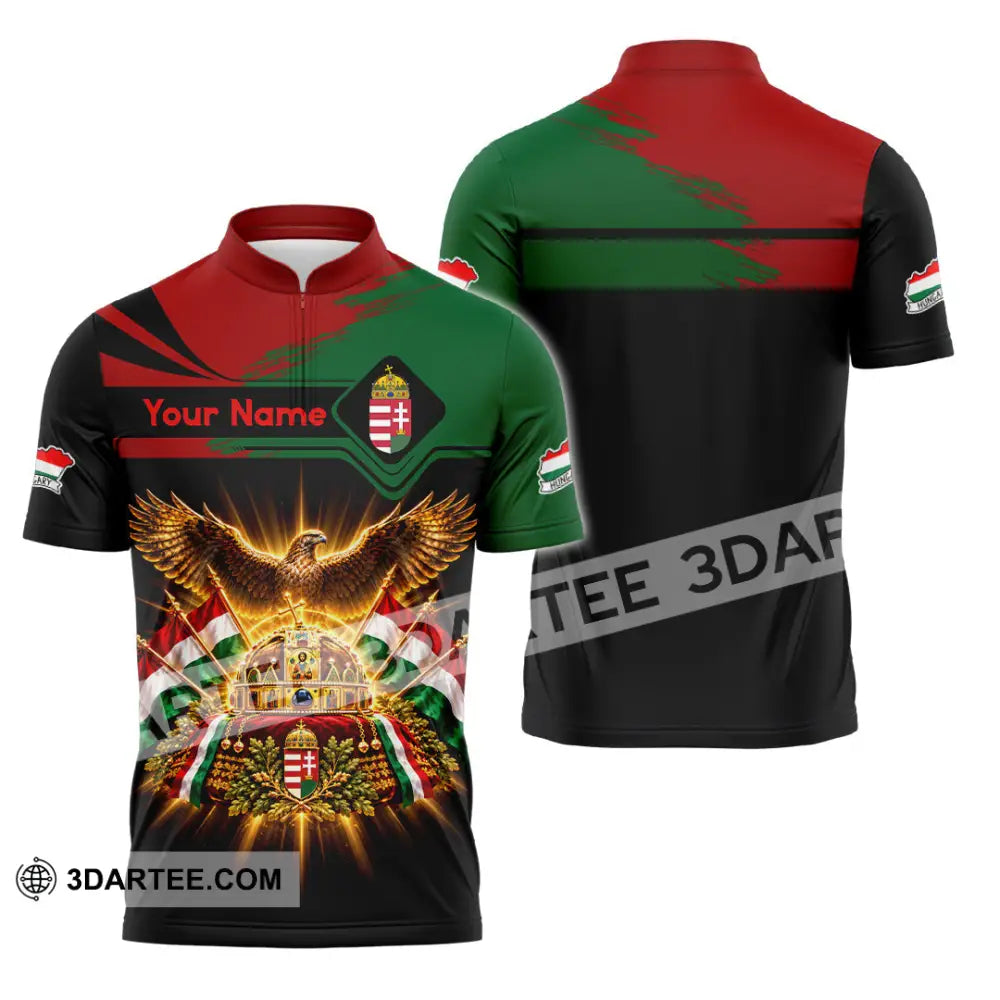 Unisex Shirt - Custom Hungary Shirt - Zipper Polo Shirt / S - T-shirt