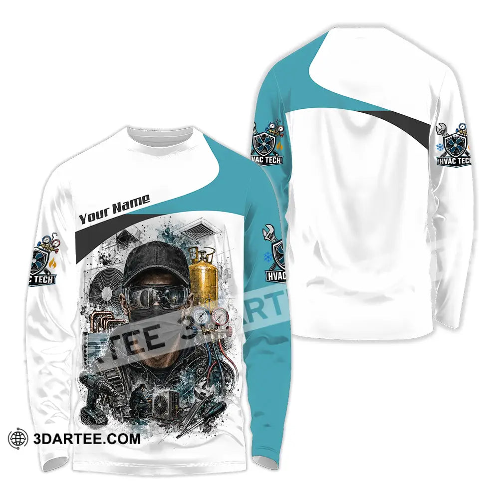 Unisex Shirt - Custom HVAC Tech Shirt - Long Sleeve Shirt / S - T-shirt
