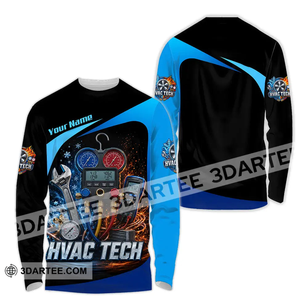Unisex Shirt - Custom HVAC Tech Shirt - Long Sleeve Shirt / S - T-shirt