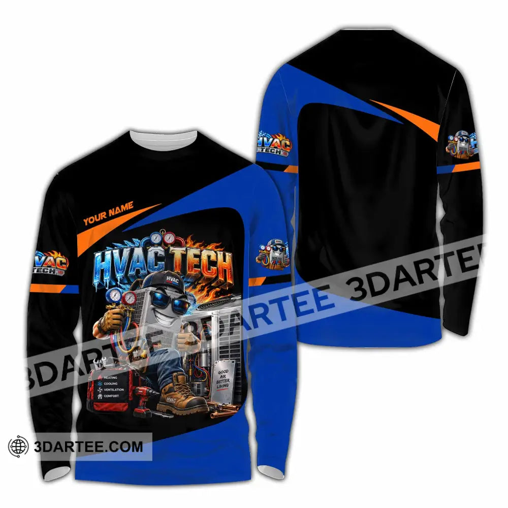 Unisex Shirt - Custom HVAC Tech Shirt - Long Sleeve Shirt / S - T-shirt