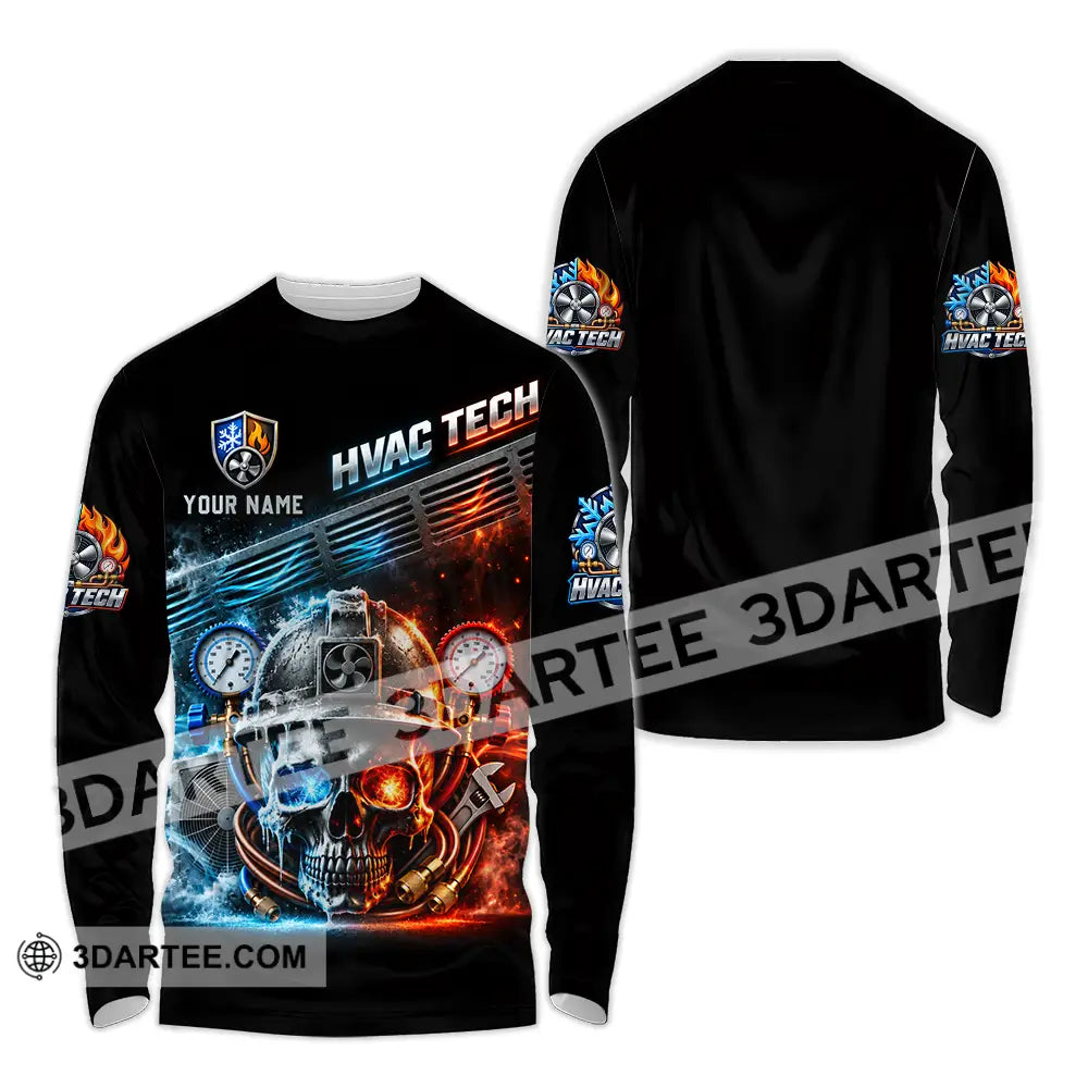 Unisex Shirt - Custom HVAC Tech Shirt - Long Sleeve Shirt / S - T-shirt