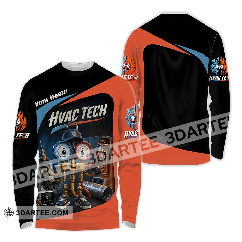 Unisex Shirt - Custom Hvac Tech Shirt - Long Sleeve Shirt / S - T-shirt