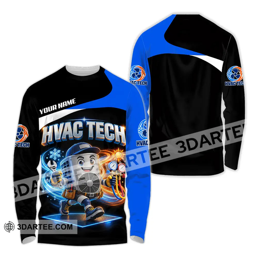 Unisex Shirt - Custom HVAC Tech Shirt - Long Sleeve Shirt / S - T-shirt