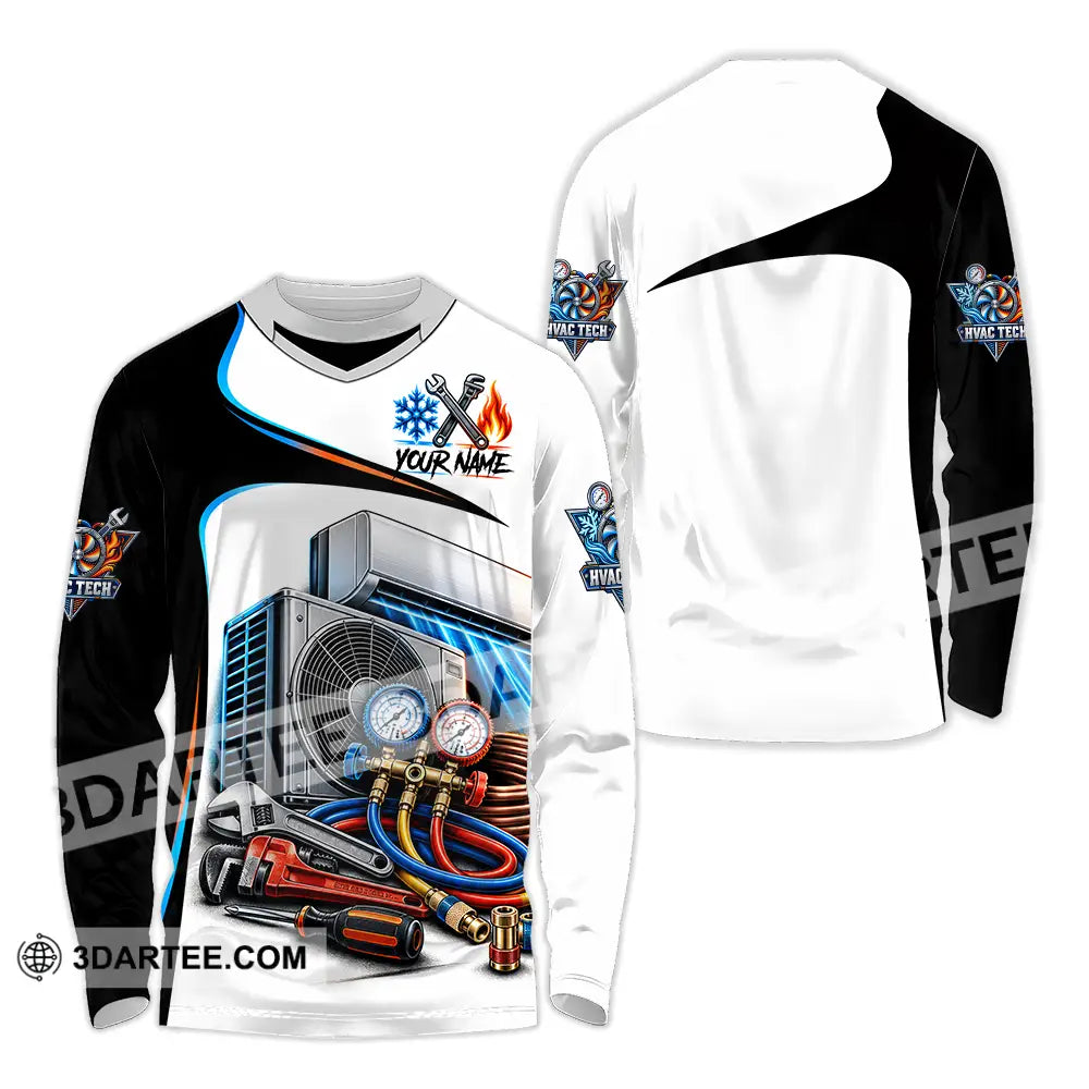 Unisex Shirt - Custom HVAC Tech Shirt - Long Sleeve Shirt / S - T-shirt