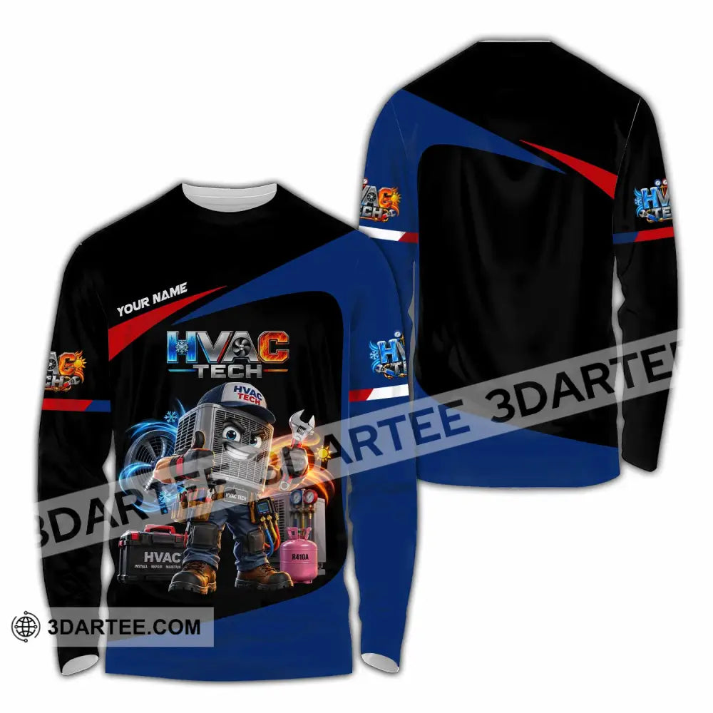 Unisex Shirt - Custom HVAC Tech Shirt - Long Sleeve Shirt / S - T-shirt