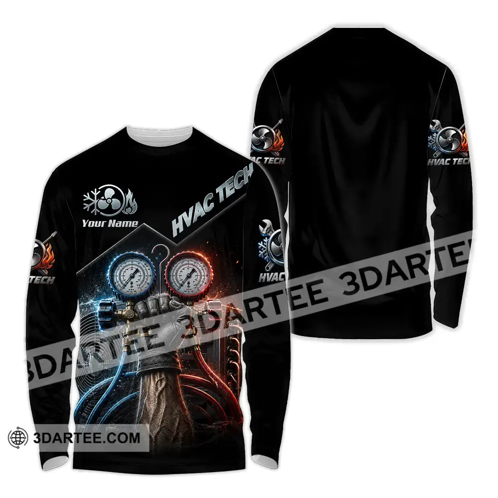 Unisex Shirt - Custom HVAC Tech Shirt - Long Sleeve Shirt / S - T-shirt