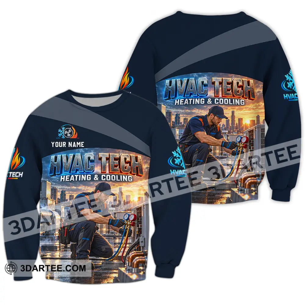 Unisex Shirt - Custom HVAC Tech Shirt - Long Sleeve / S - T-shirt