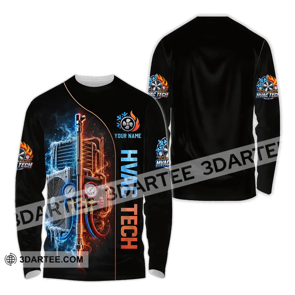Unisex Shirt - Custom HVAC Tech Shirt - Long Sleeve Shirt / S - T-shirt
