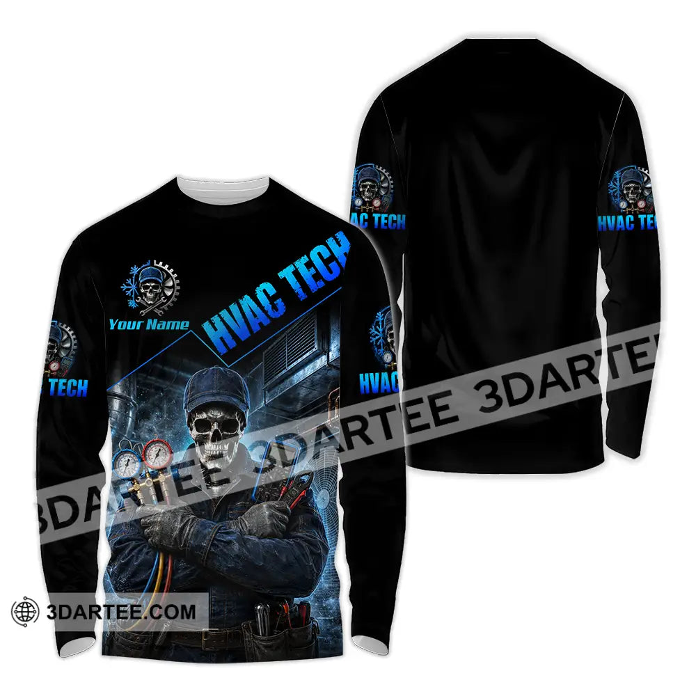 Unisex Shirt - Custom HVAC Tech Shirt - Long Sleeve Shirt / S - T-shirt