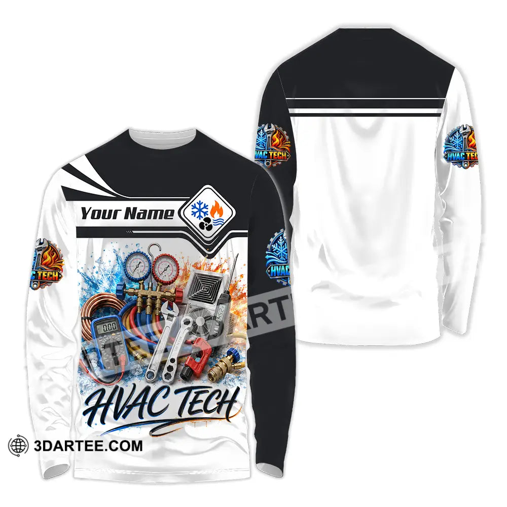 Unisex Shirt - Custom Hvac Tech Shirt - Long Sleeve Shirt / S - T-shirt