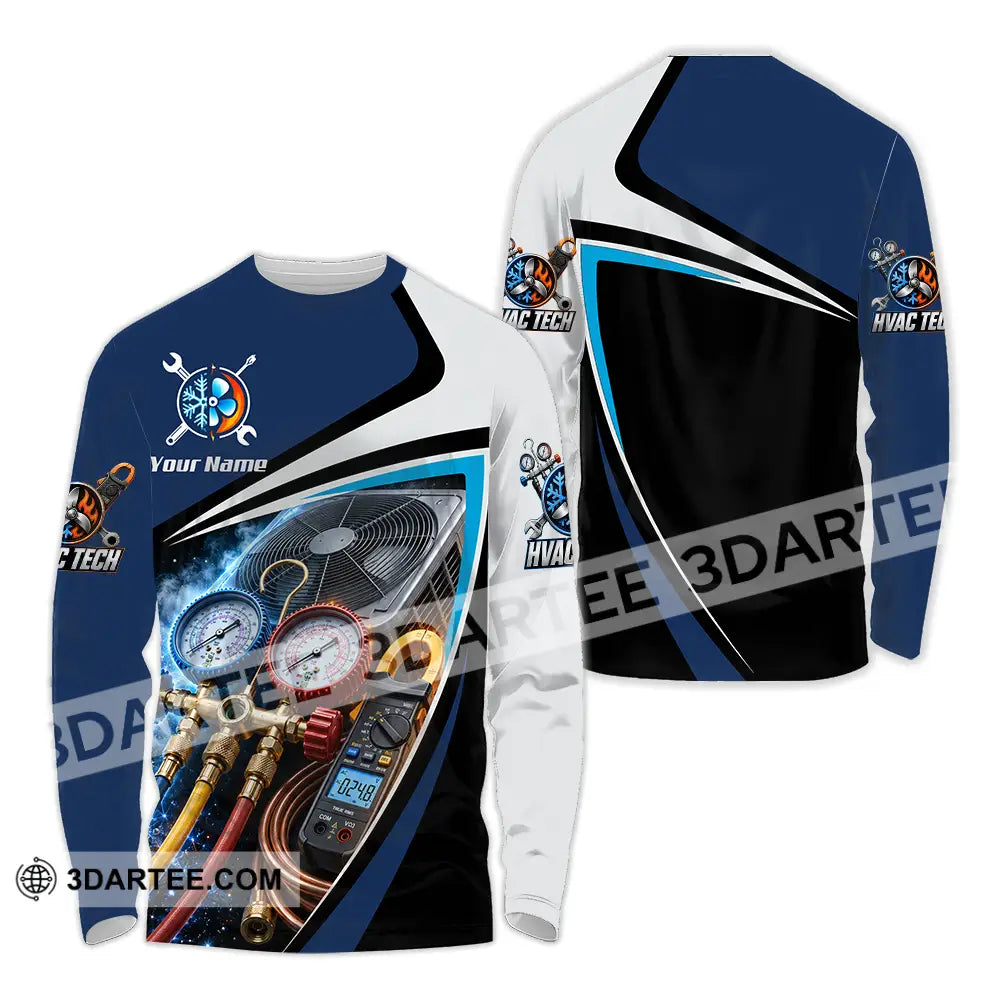 Unisex Shirt - Custom HVAC Tech Shirt - Long Sleeve Shirt / S - T-shirt