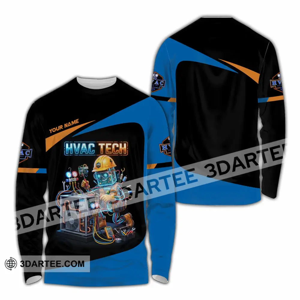 Unisex Shirt - Custom HVAC Tech Shirt - Long Sleeve Shirt / S - T-shirt