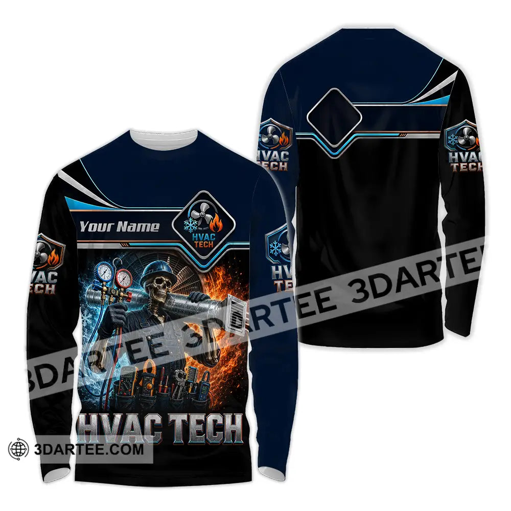 Unisex Shirt - Custom HVAC Tech Shirt - Long Sleeve Shirt / S - T-shirt